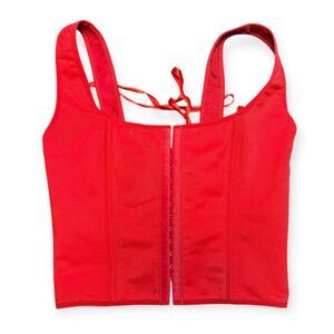 NASTY GAL Women’s Red Corset Bustier Top Size Small